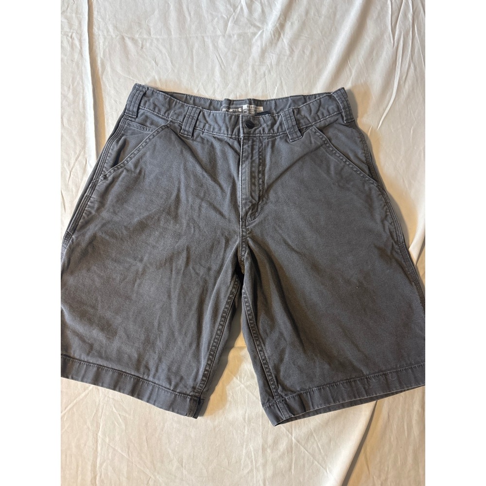 Carhartt Rugged Flex Relaxed‎ Fit Canvas Work Short Men 32 Gray Excellent BS2514